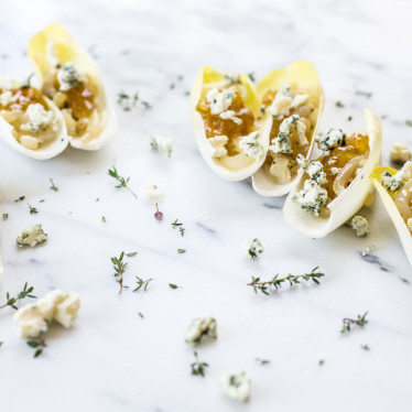 Endive with Buttermilk Blue®, Caramelized Onions and Fig Jam